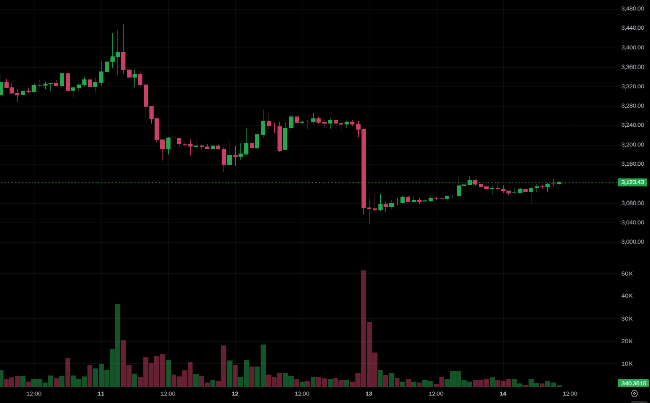 BitMine ทุ่มเงินอีก 120 ล้านดอลลาร์เพื่อกวาดล้างสินค้า 38,000 Ethereum! ETH คงระดับการรวมไว้ที่ $3,100